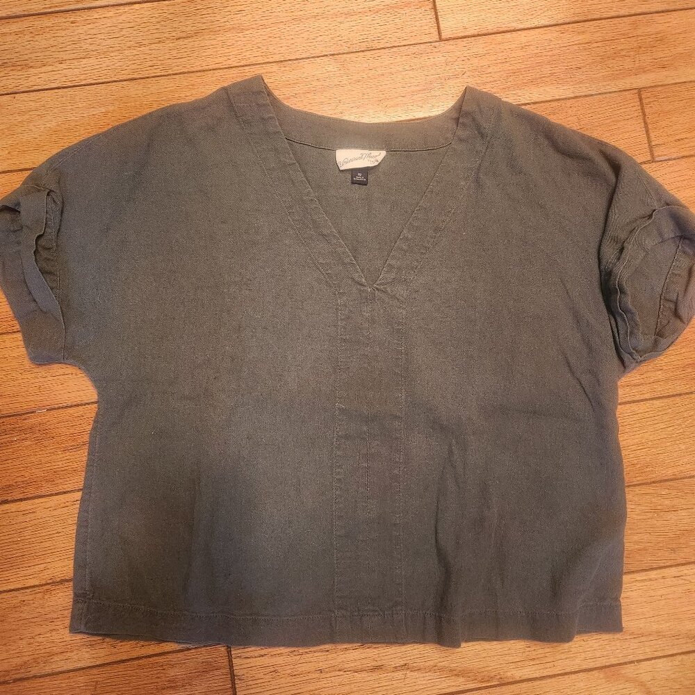 LINEN(LIKE) BLOUSE